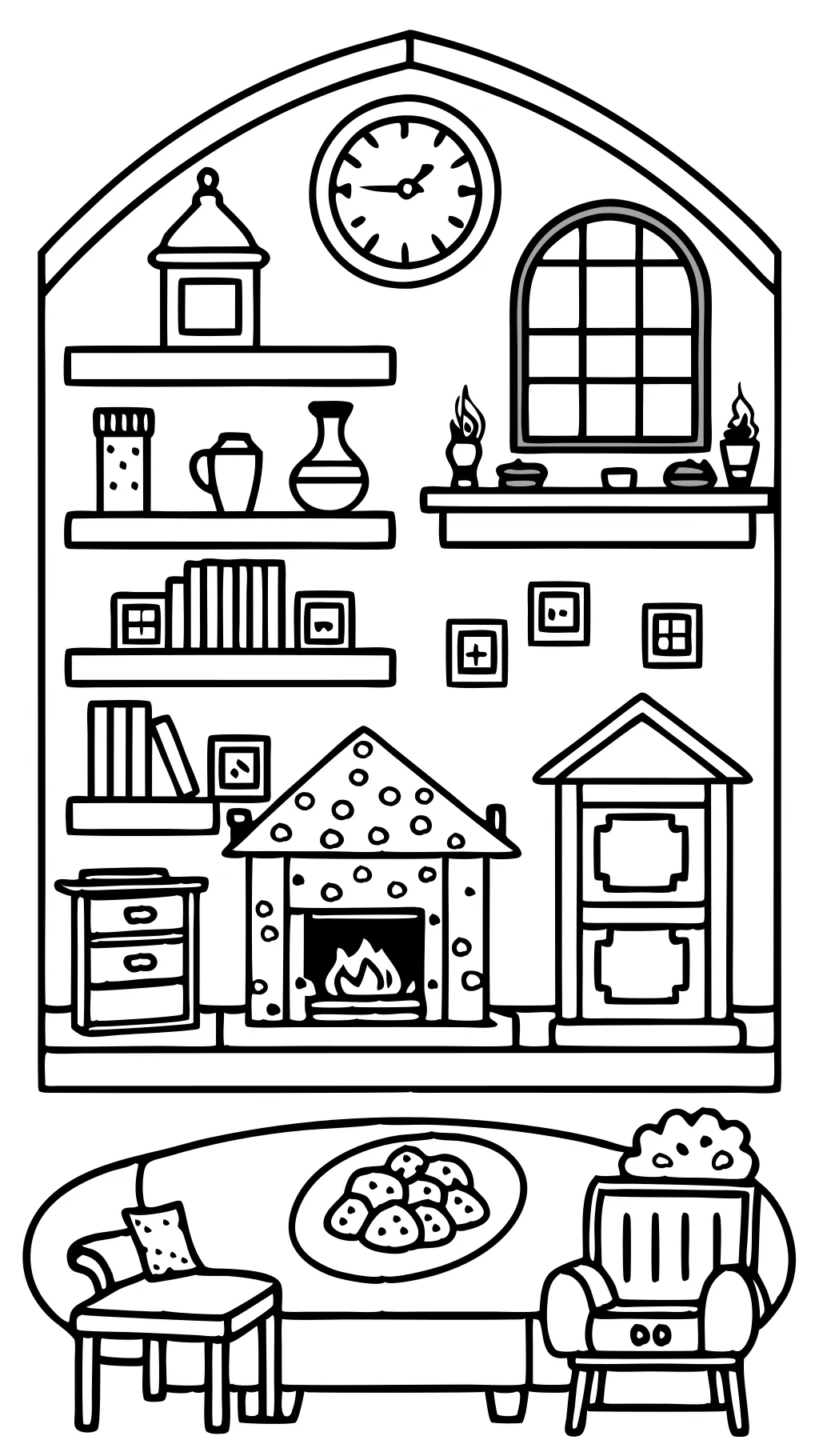 coloring pages of rooms